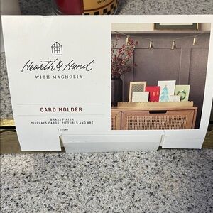 Hearth & Hand Brass Finish Card Holder